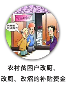 农村贫困户改厨、改厕、改炤的补贴资金